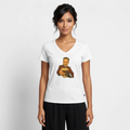Frauen Bio-T-Shirt Espresso Panzarotti - Weiß