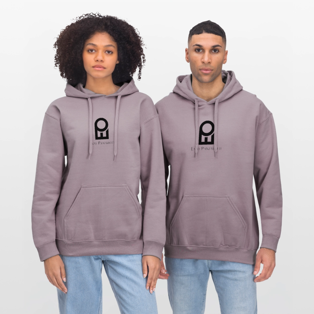 Hoodie mit Logo - Lilagrau 