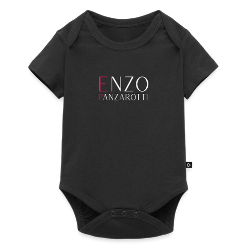 Baby Bio-Kurzarm-Body Enzo Panzarotti Simple Black - Schwarz