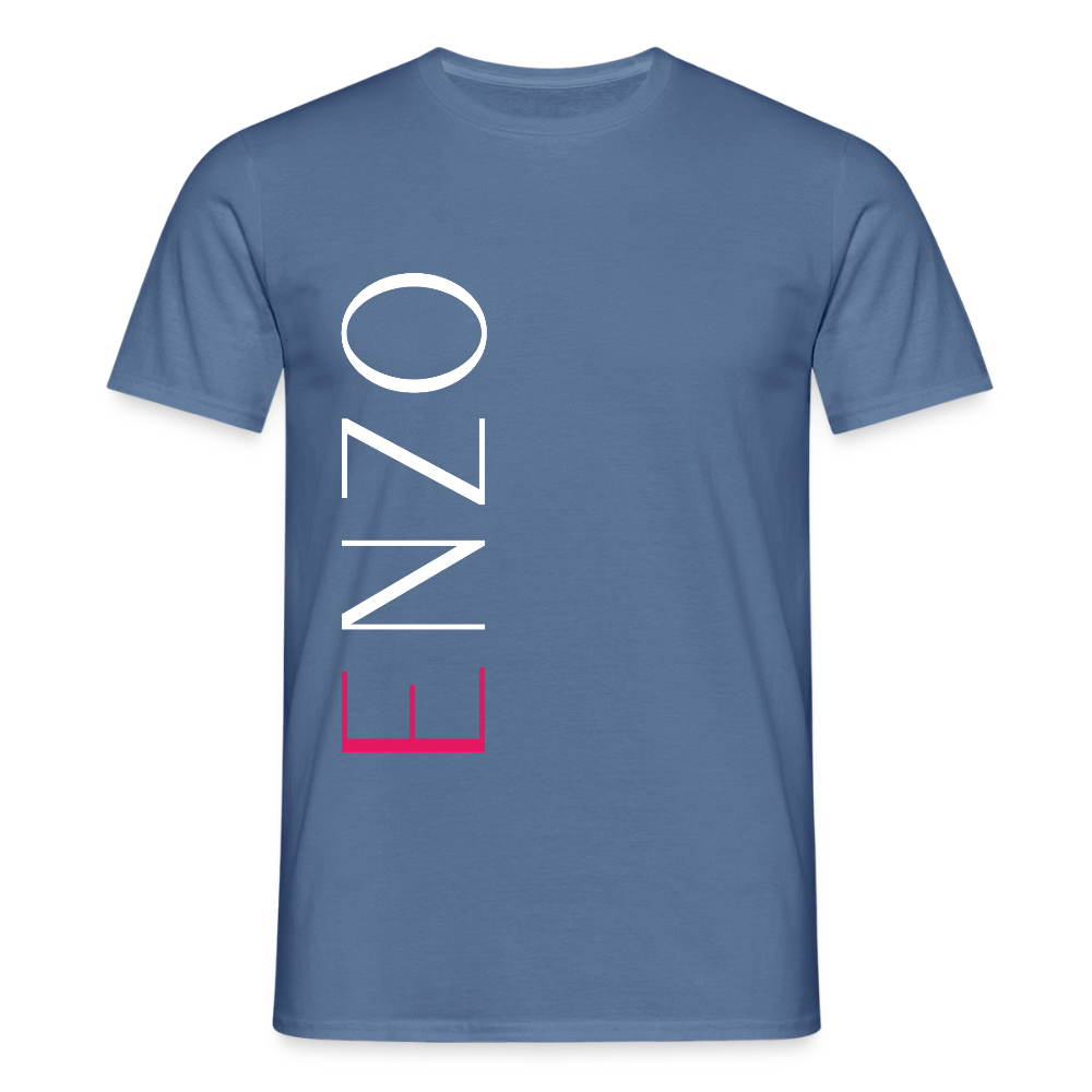T-Shirt The Enzo Panzarotti Simple Black - Taubenblau 