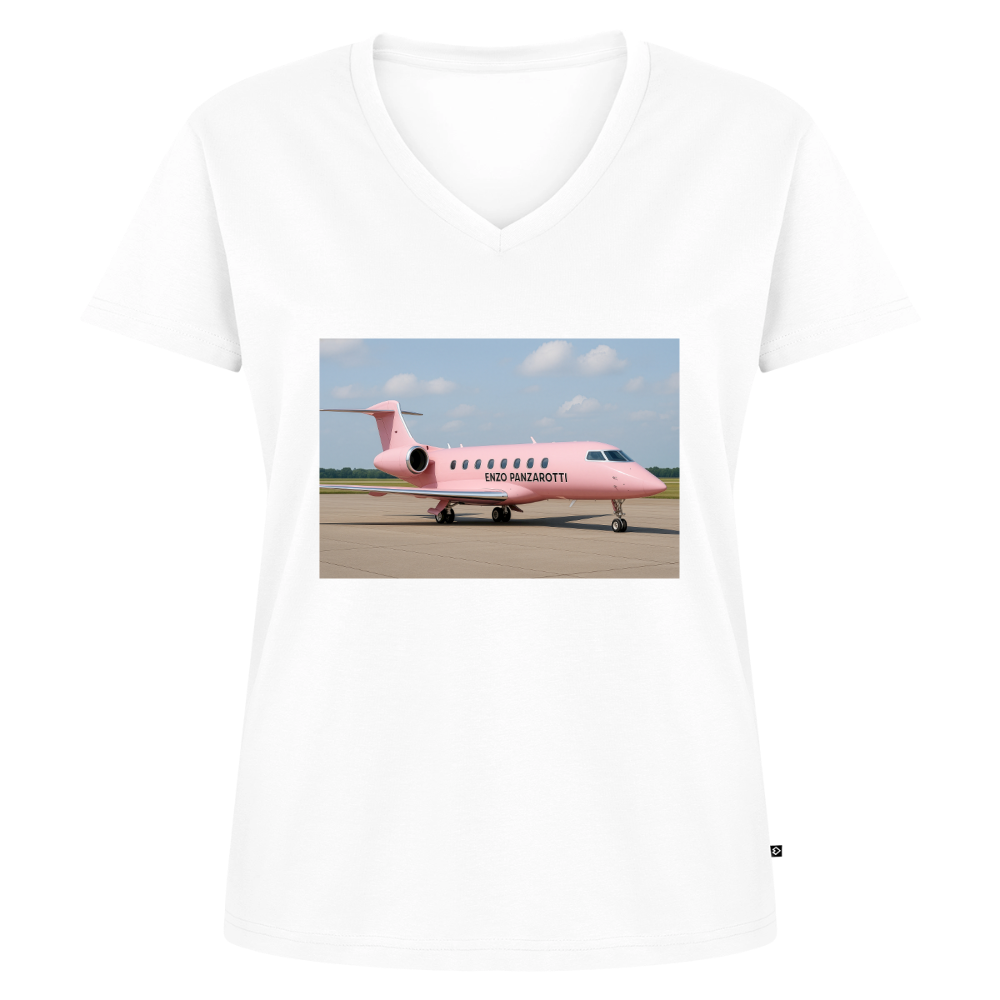 Freiheit über den Wolken - Damen T-Shirt (V) - Weiß