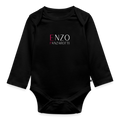 Baby Bio-Langarm-Body Enzo Panzarotti Simple Black - Schwarz