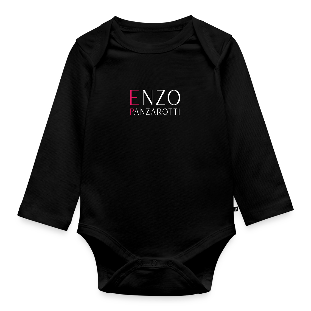 Baby Bio-Langarm-Body Enzo Panzarotti Simple Black - Schwarz