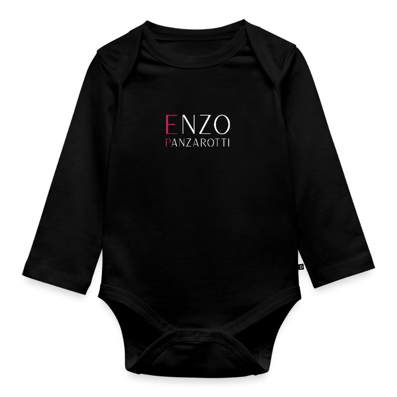 Baby Bio-Langarm-Body Enzo Panzarotti Simple Black